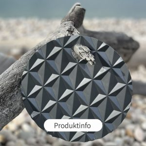 3D Fächer Rhombe grau