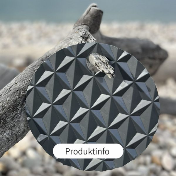 3D Fächer Rhombe grau